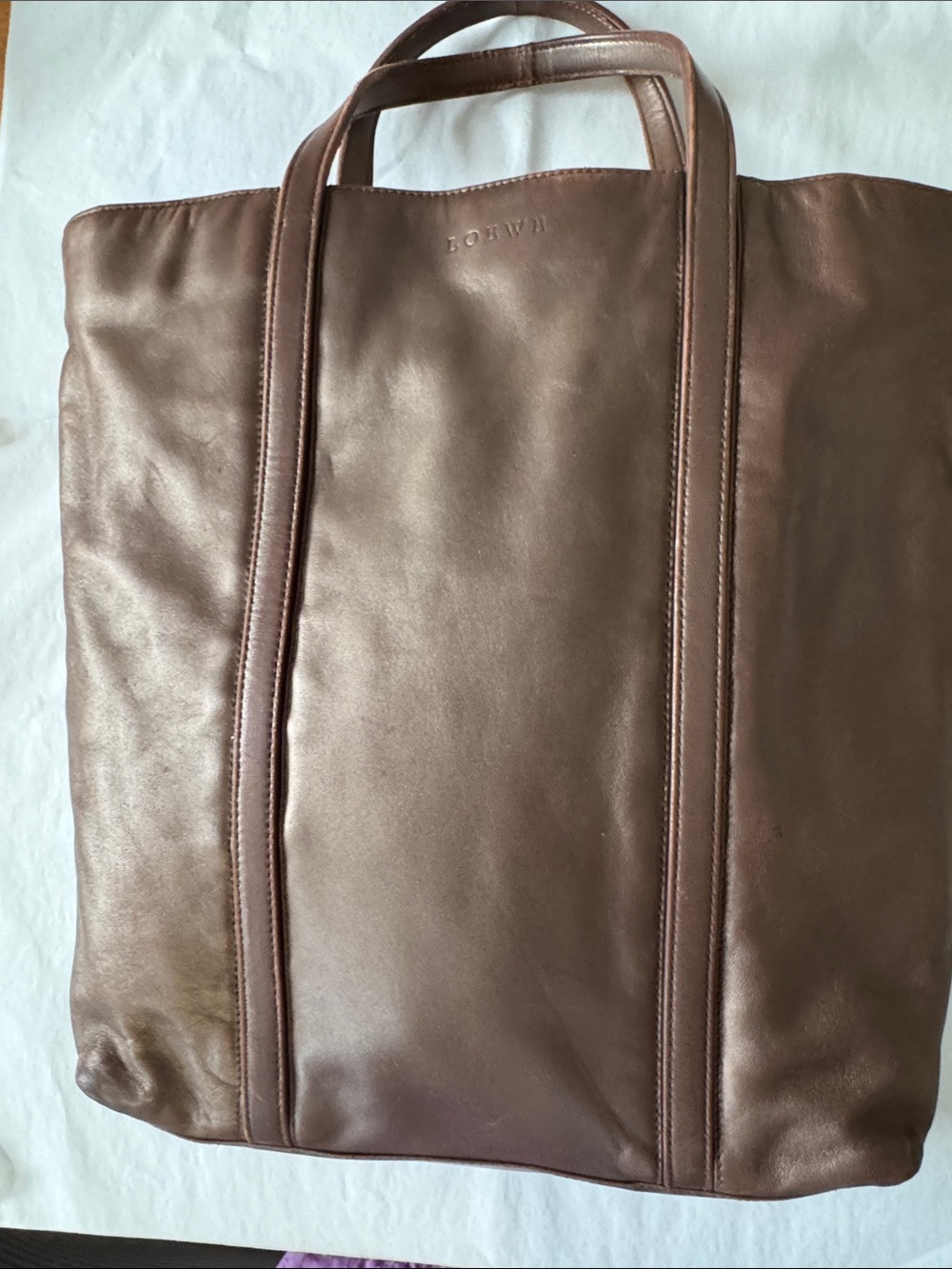 Loewe Brown Leather Tote Bag